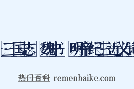 三国志·魏书·明帝纪三近义词是什么意思的图片